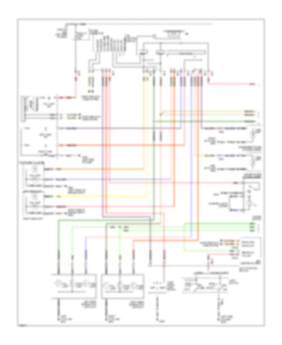 Exterior Lamps Wiring Diagram Except Hybrid 1 of 2 for Hyundai Sonata Hybrid Limited 2013