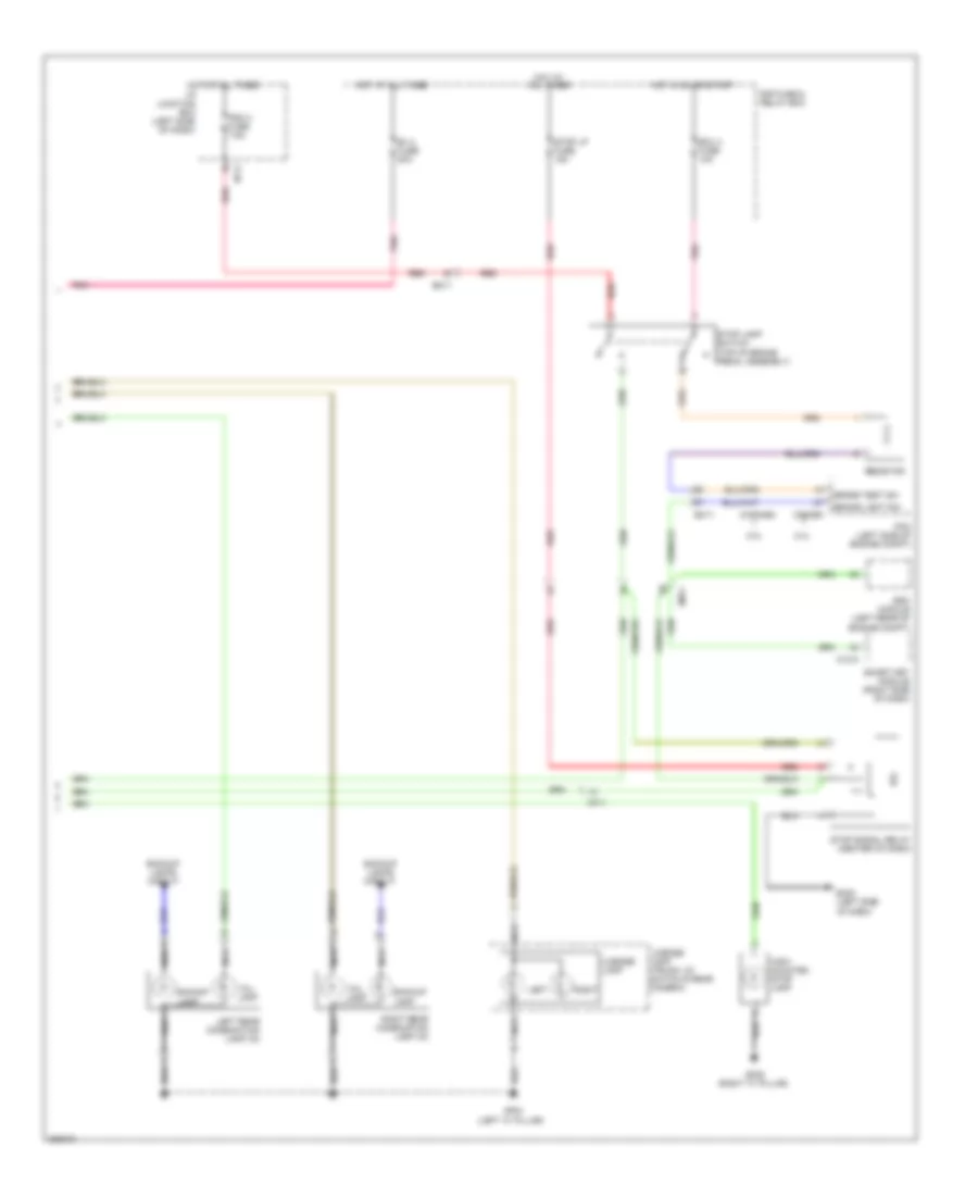 Exterior Lamps Wiring Diagram Except Hybrid 2 of 2 for Hyundai Sonata Hybrid Limited 2013