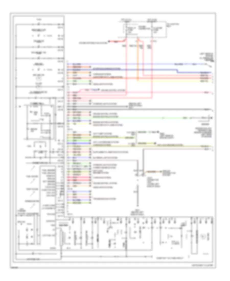 Instrument Cluster Wiring Diagram 1 of 2 for Hyundai Elantra GLS 2008