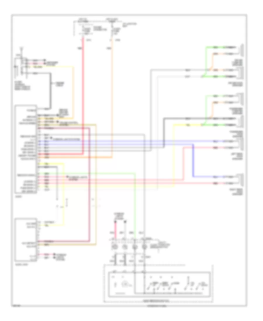 Radio Wiring Diagram, without Amplifier for Hyundai Elantra GLS 2008