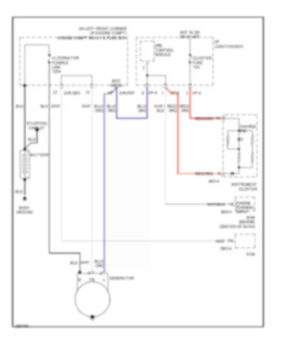 Charging Wiring Diagram for Hyundai Elantra GLS 2008