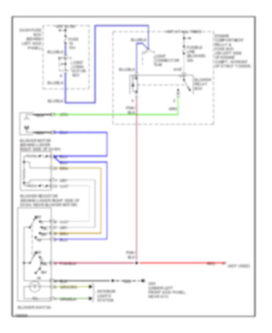Heater Wiring Diagram for Hyundai Accent GL 2004