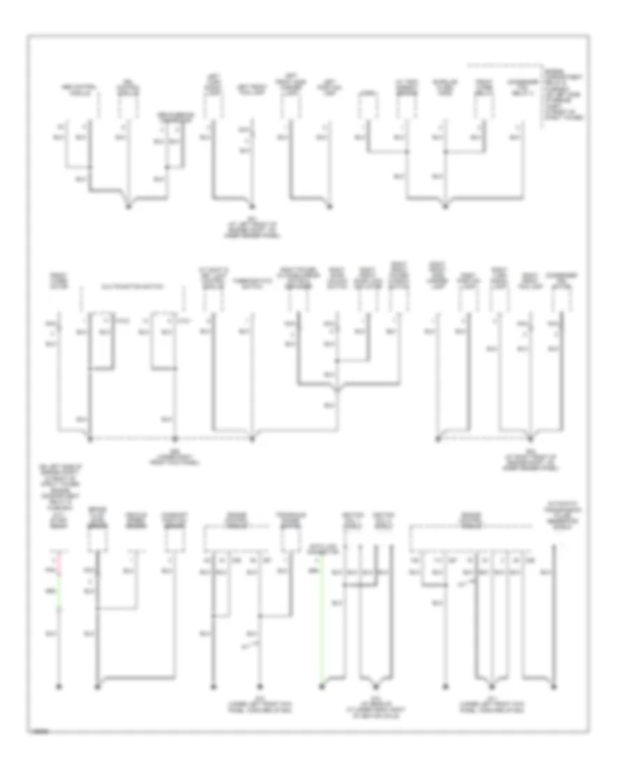 Ground Distribution Wiring Diagram (1 of 3) for Hyundai Accent GL 2004
