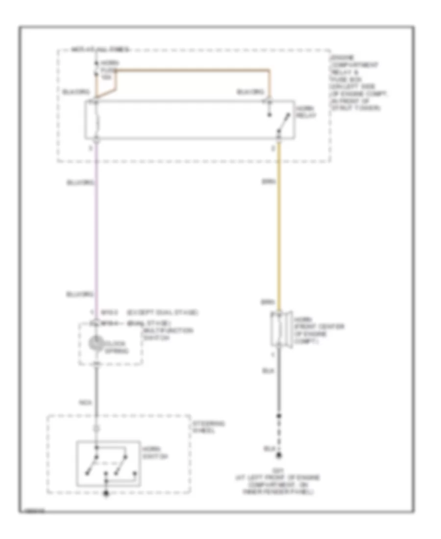 Horn Wiring Diagram for Hyundai Accent GL 2004