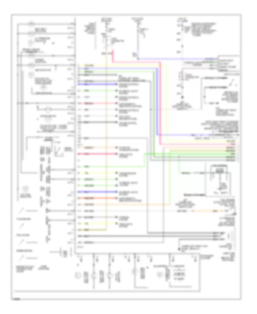 Instrument Cluster Wiring Diagram 1 of 2 for Hyundai Accent GL 2004