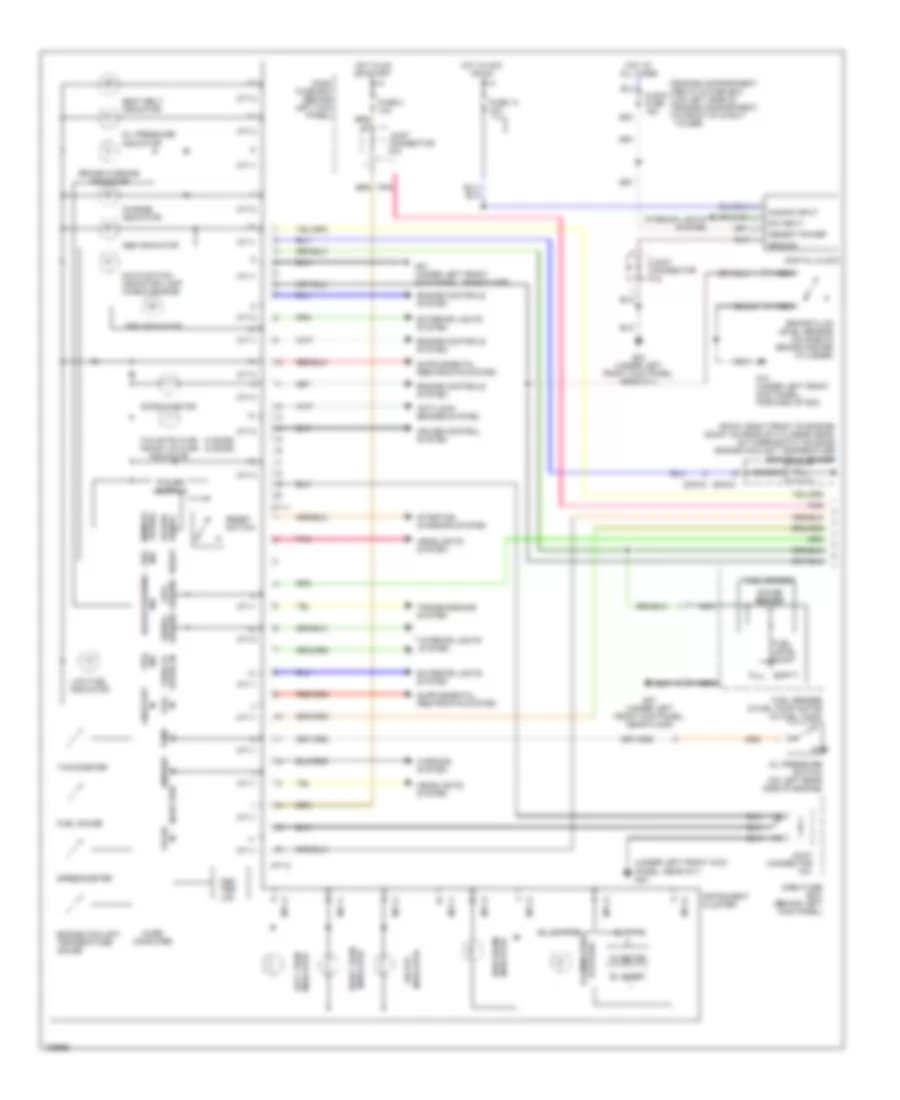 Instrument Cluster Wiring Diagram (1 of 2) for Hyundai Accent GL 2004