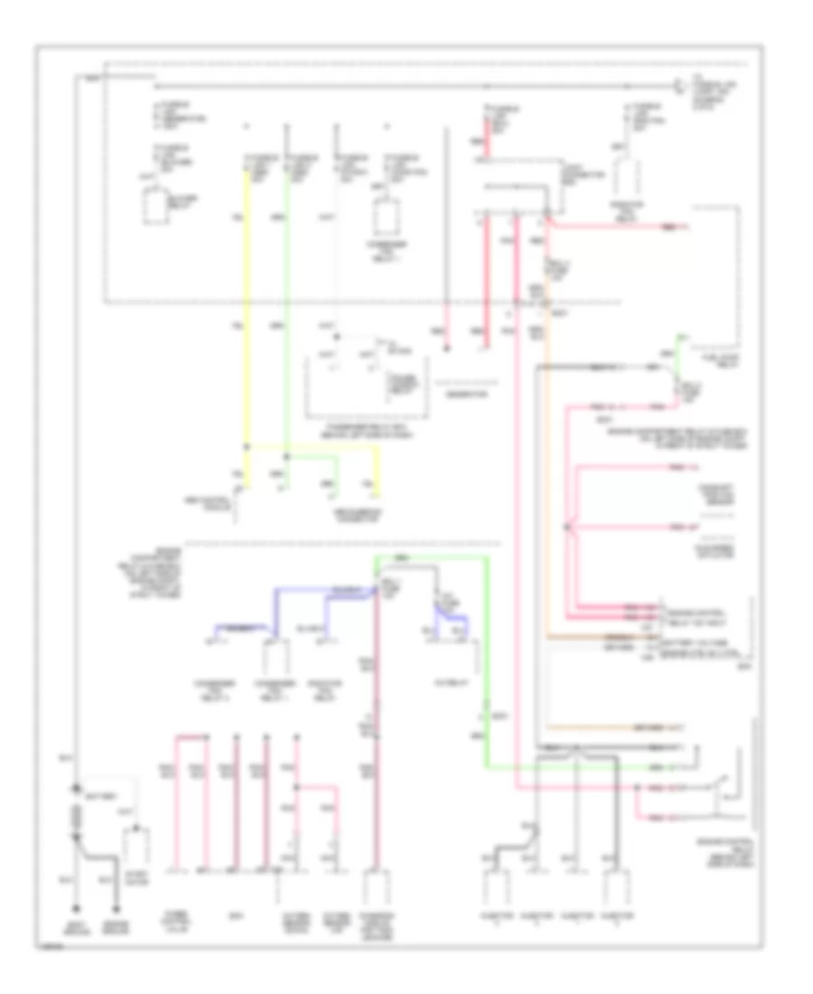 Power Distribution Wiring Diagram (1 of 5) for Hyundai Accent GL 2004