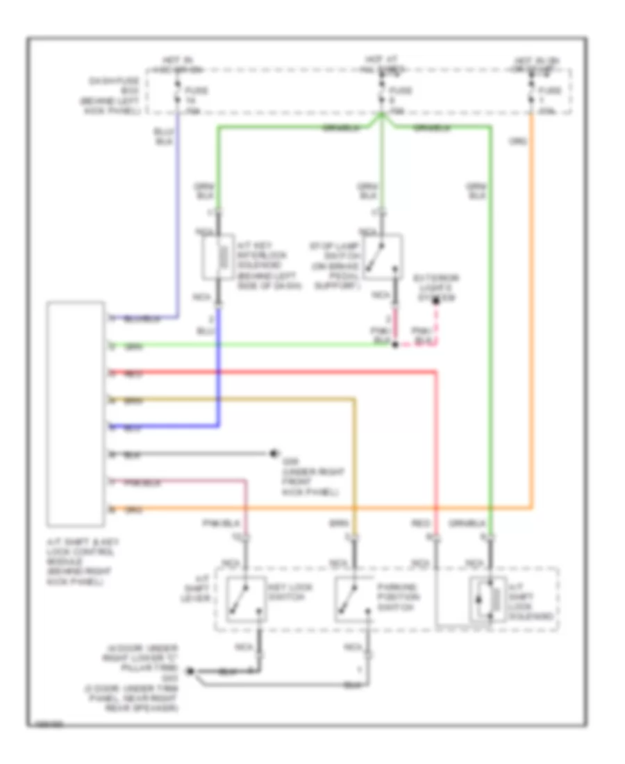 Shift Interlock Wiring Diagram for Hyundai Accent GL 2004