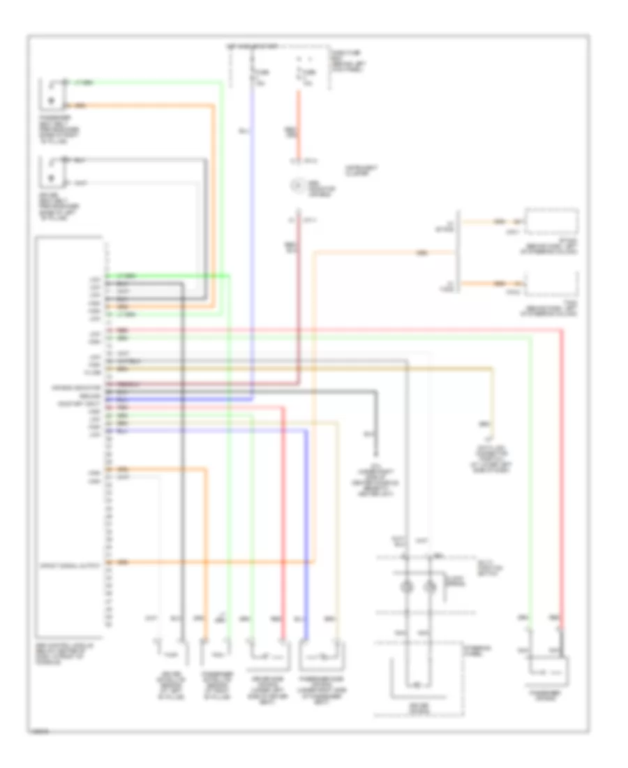 Supplemental Restraints Wiring Diagram, Base for Hyundai Accent GL 2004