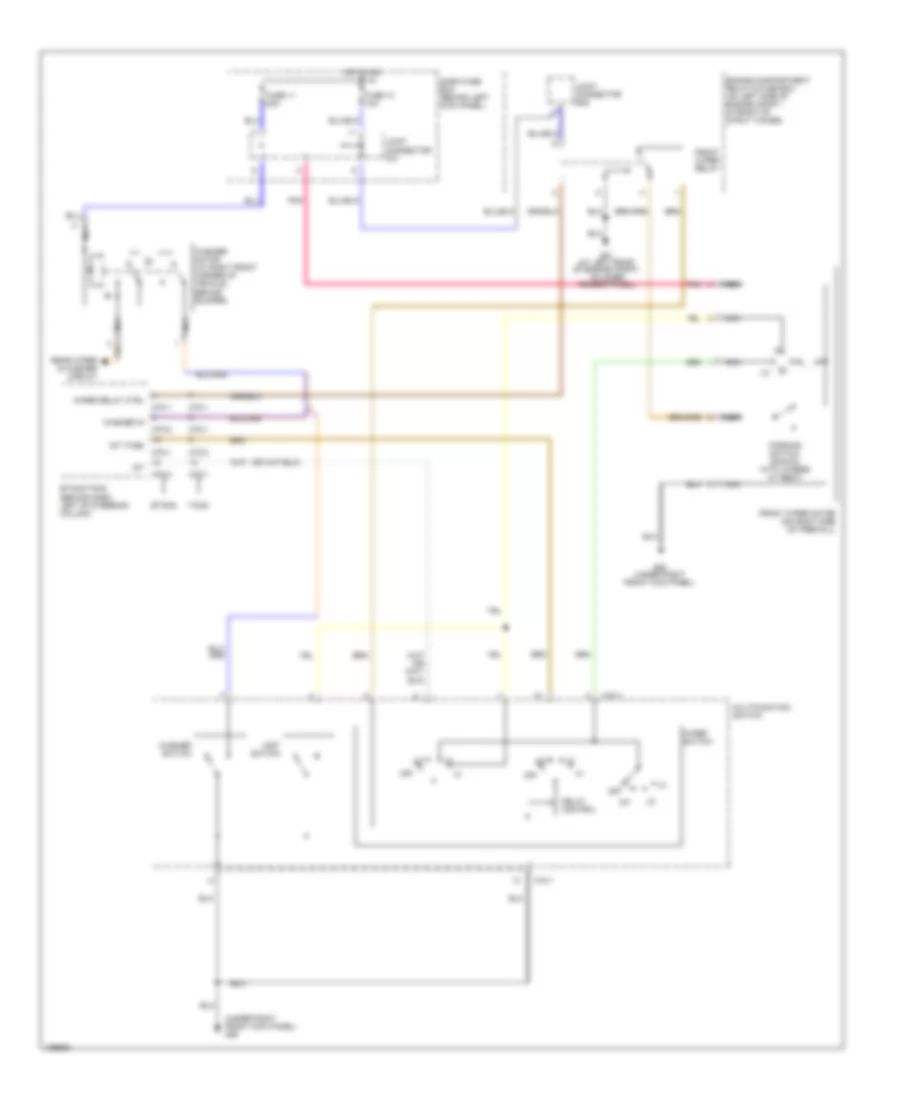 Front Wiper Washer Wiring Diagram for Hyundai Accent GL 2004