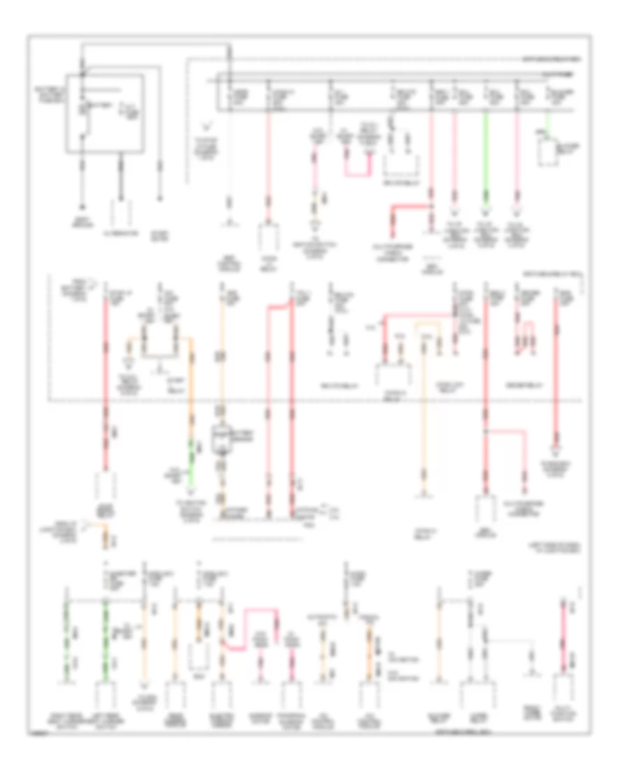 Power Distribution Wiring Diagram Except Hybrid 1 of 6 for Hyundai Sonata Limited 2013