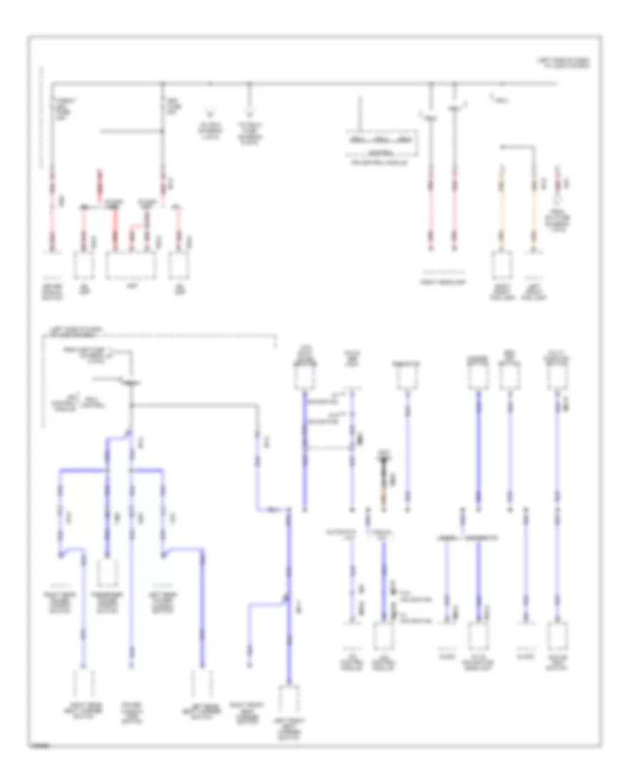 Power Distribution Wiring Diagram, Except Hybrid (4 of 6) for Hyundai Sonata Limited 2013