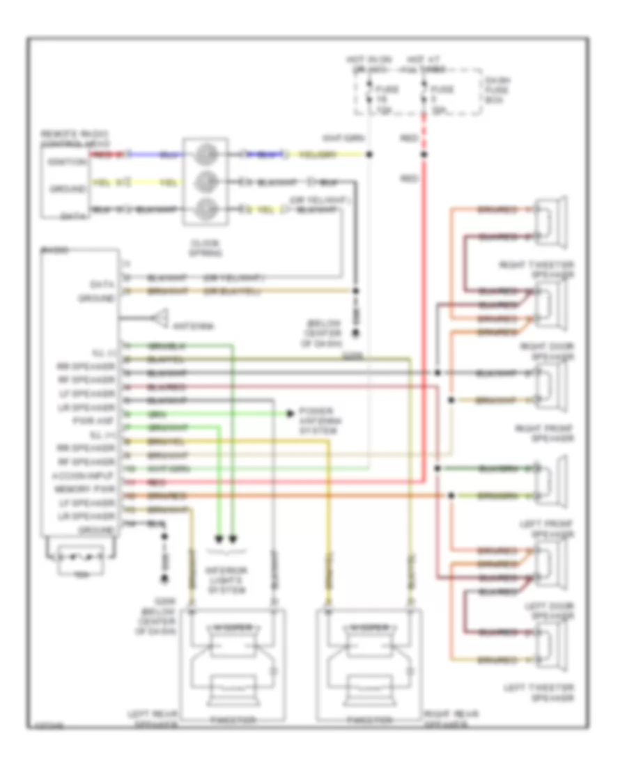 Radio Wiring Diagrams for Hyundai Sonata GL 1996