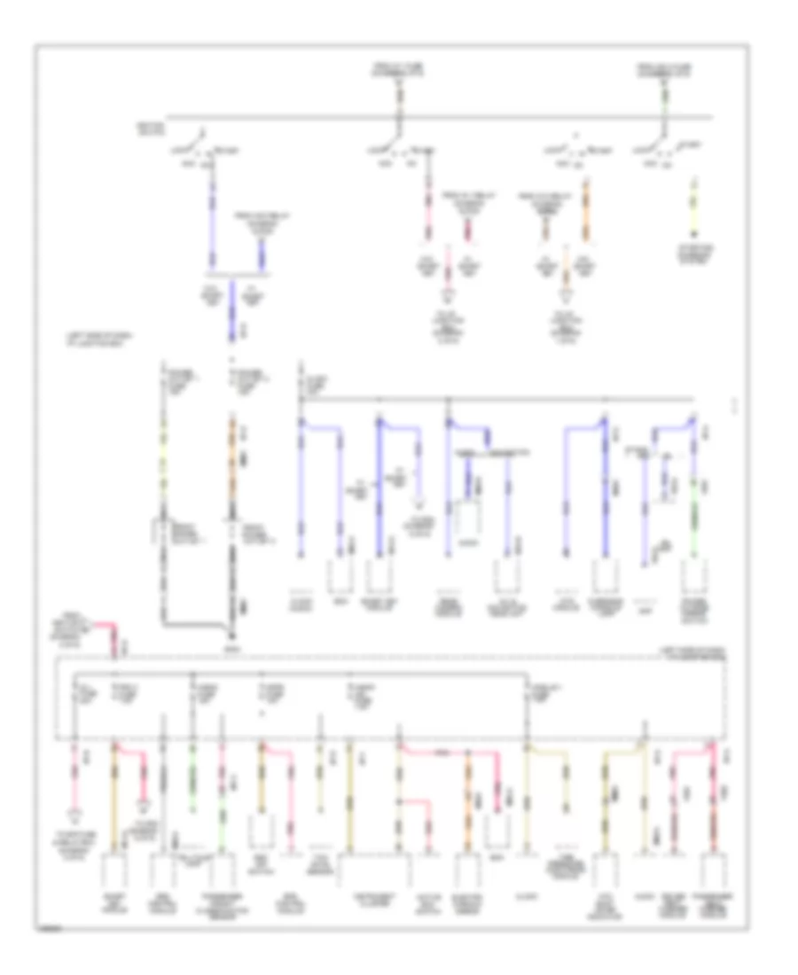 Power Distribution Wiring Diagram, Except Hybrid (2 of 6) for Hyundai Sonata SE 2013