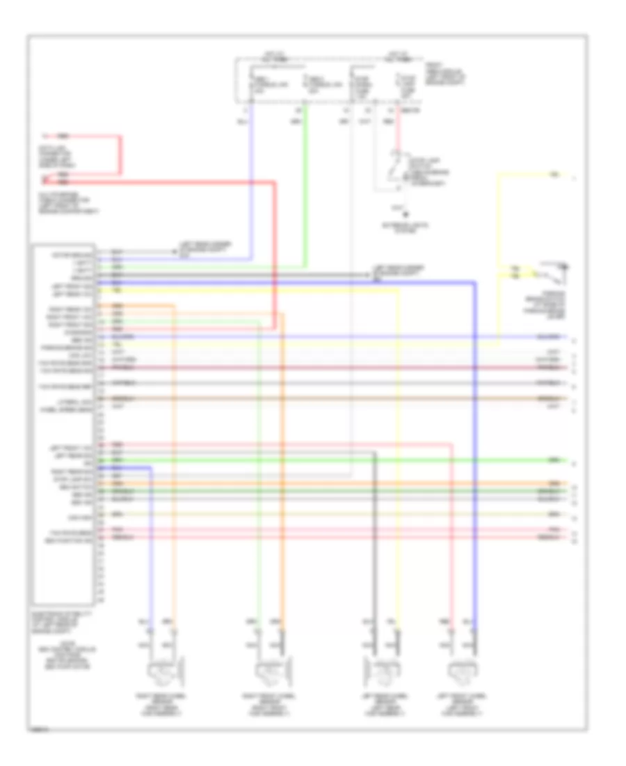 Anti lock Brakes Wiring Diagram with ESC 1 of 2 for Hyundai Entourage GLS 2008