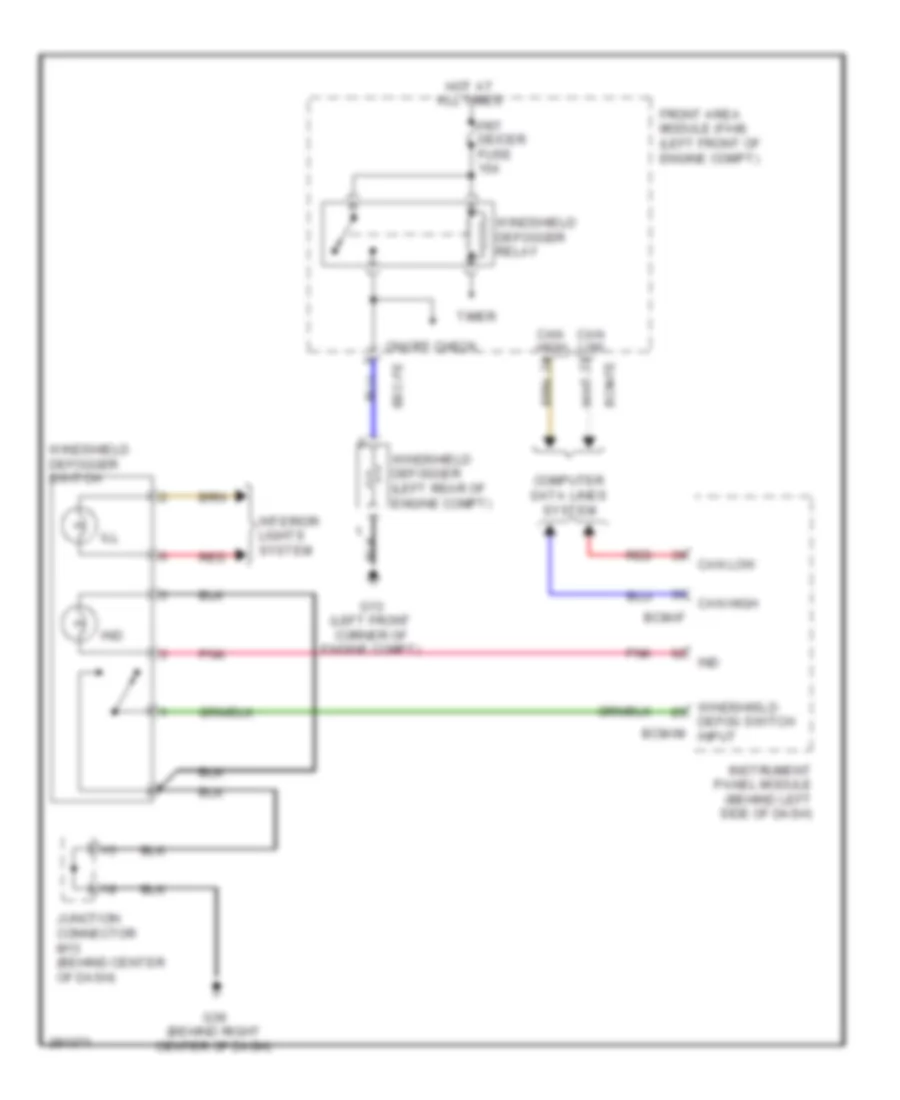 Heated Windshield Wiring Diagram for Hyundai Entourage GLS 2008