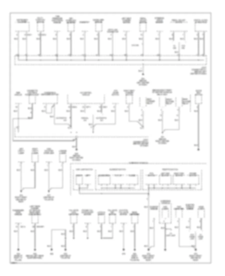 Ground Distribution Wiring Diagram 2 of 4 for Hyundai Entourage GLS 2008