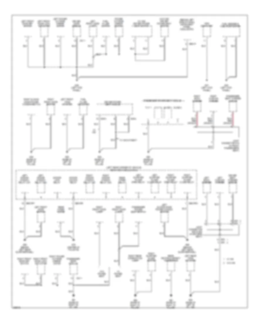 Ground Distribution Wiring Diagram 3 of 4 for Hyundai Entourage GLS 2008