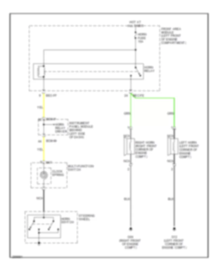 Horn Wiring Diagram for Hyundai Entourage GLS 2008