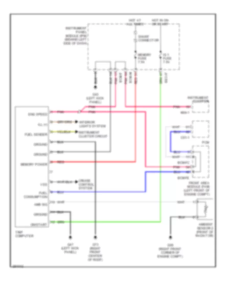 Trip Computer Wiring Diagram for Hyundai Entourage GLS 2008