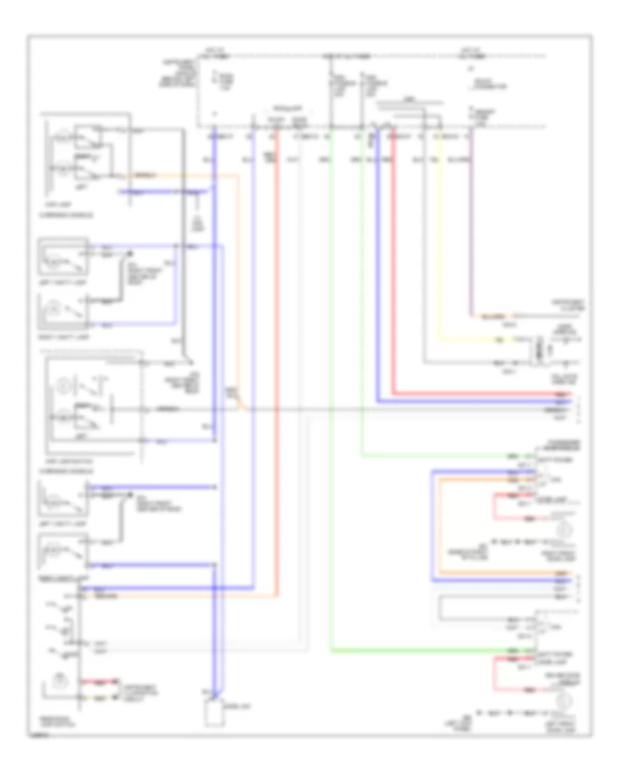 Courtesy Lamps Wiring Diagram 1 of 2 for Hyundai Entourage GLS 2008