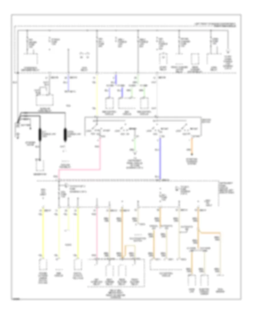 Power Distribution Wiring Diagram 1 of 4 for Hyundai Entourage GLS 2008