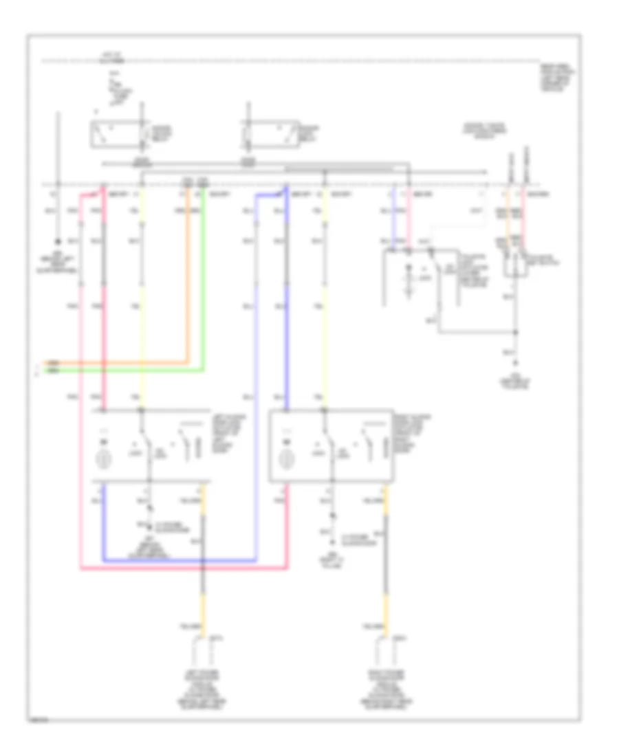 Power Door Locks Wiring Diagram 2 of 2 for Hyundai Entourage GLS 2008