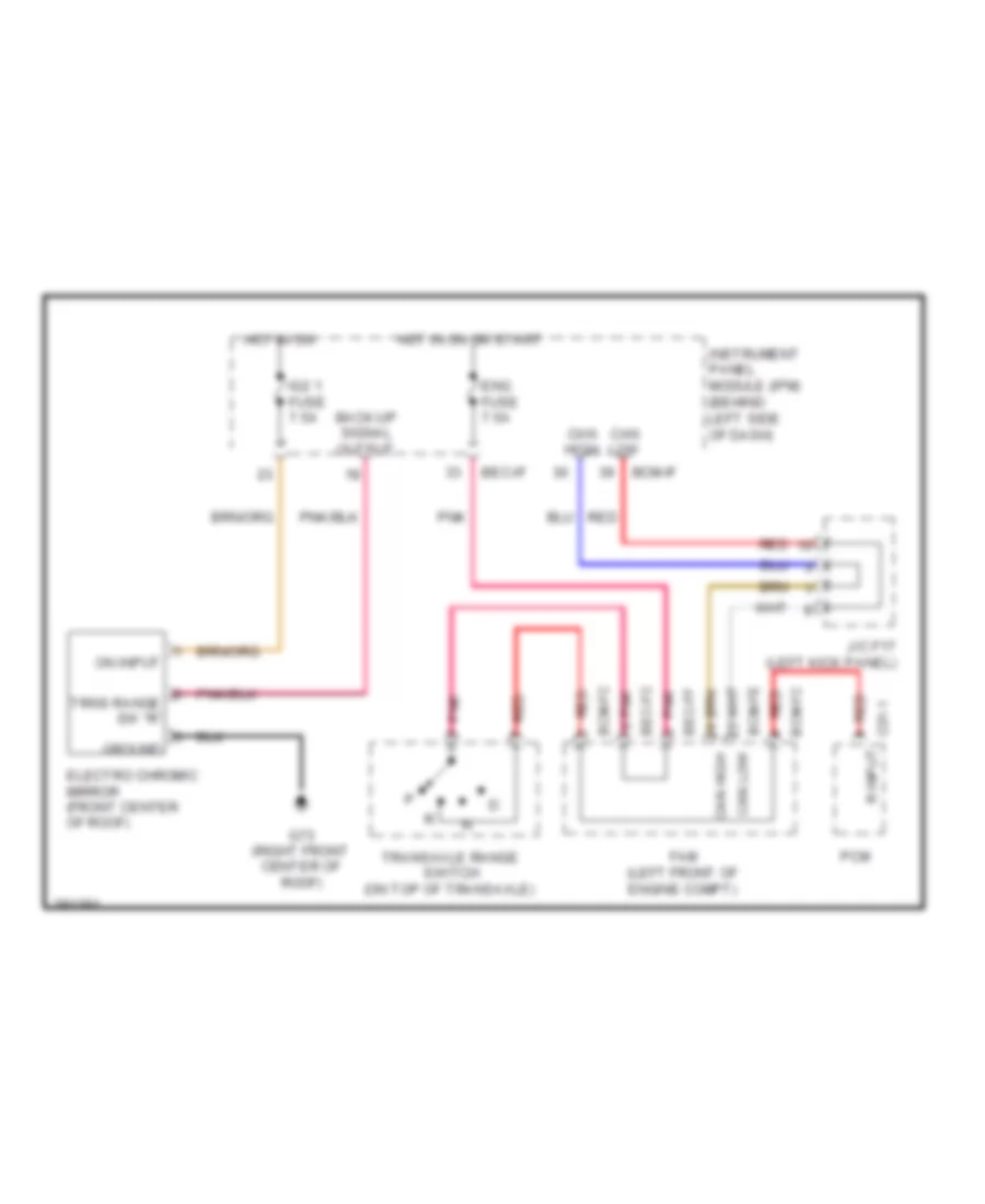 Electrochromic Mirror Wiring Diagram without Home Link for Hyundai Entourage GLS 2008