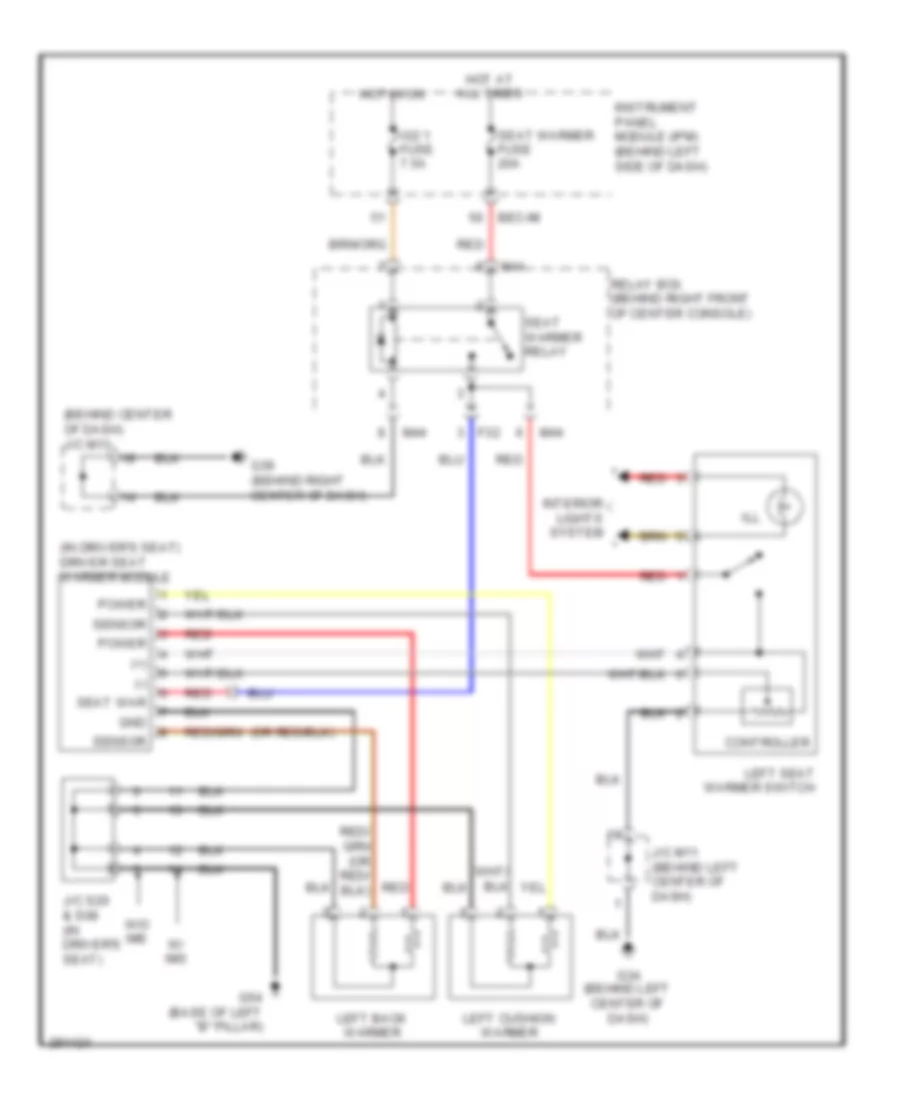 Driver Heated Seat Wiring Diagram for Hyundai Entourage GLS 2008