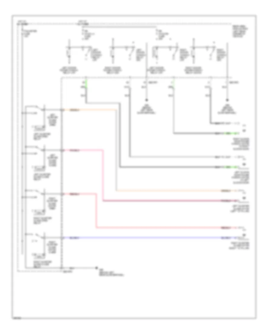 Power Windows Wiring Diagram 1 of 2 for Hyundai Entourage GLS 2008