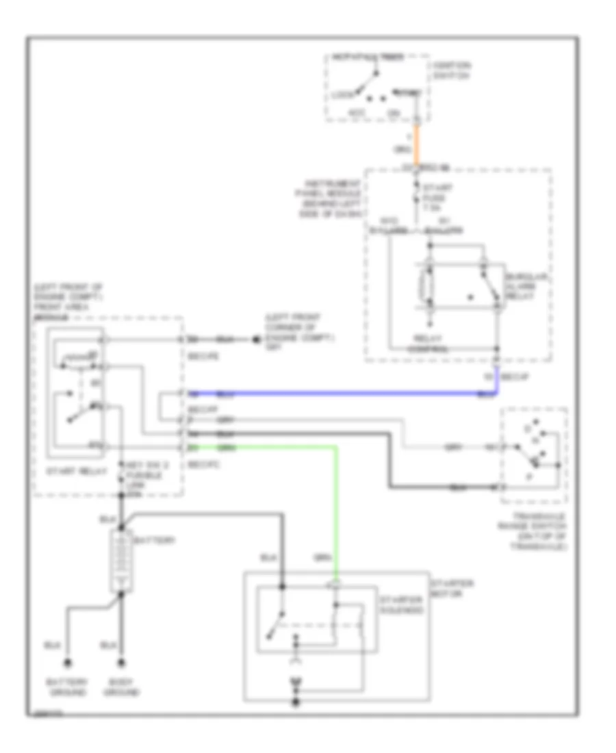 Starting Wiring Diagram for Hyundai Entourage GLS 2008