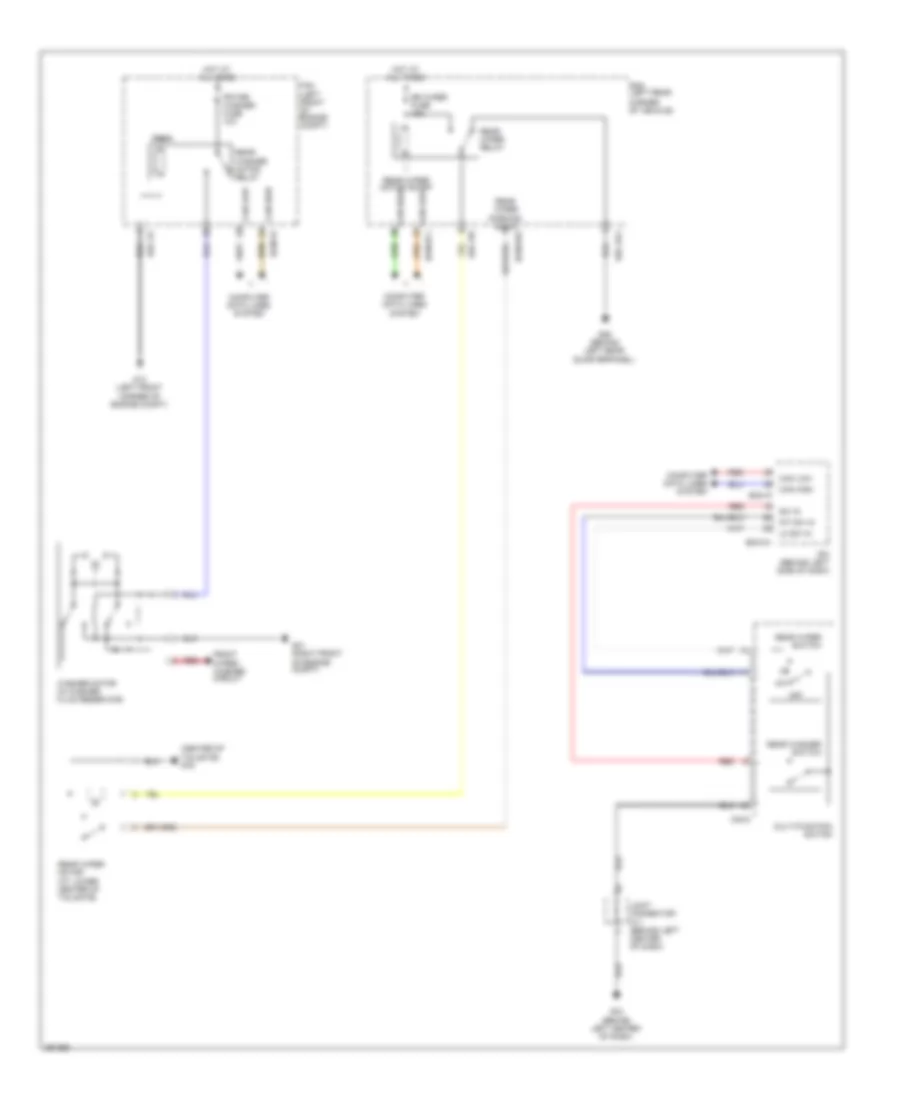 Rear Wiper Washer Wiring Diagram for Hyundai Entourage GLS 2008