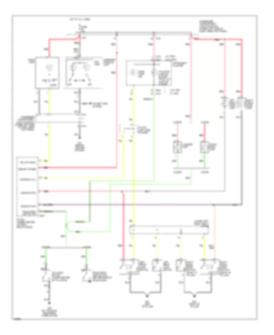 Courtesy Lamps Wiring Diagram with Sunroof for Hyundai Elantra GLS 2004