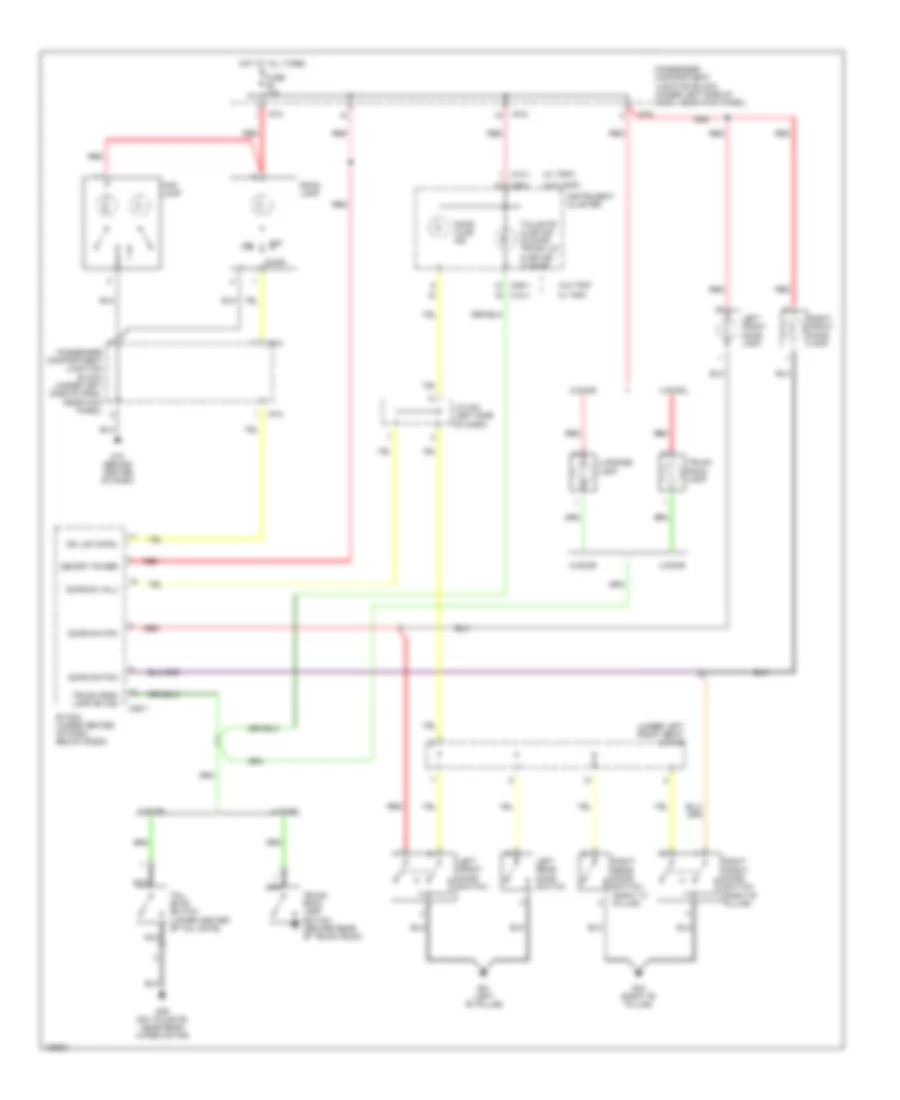 Courtesy Lamps Wiring Diagram without Sunroof for Hyundai Elantra GLS 2004