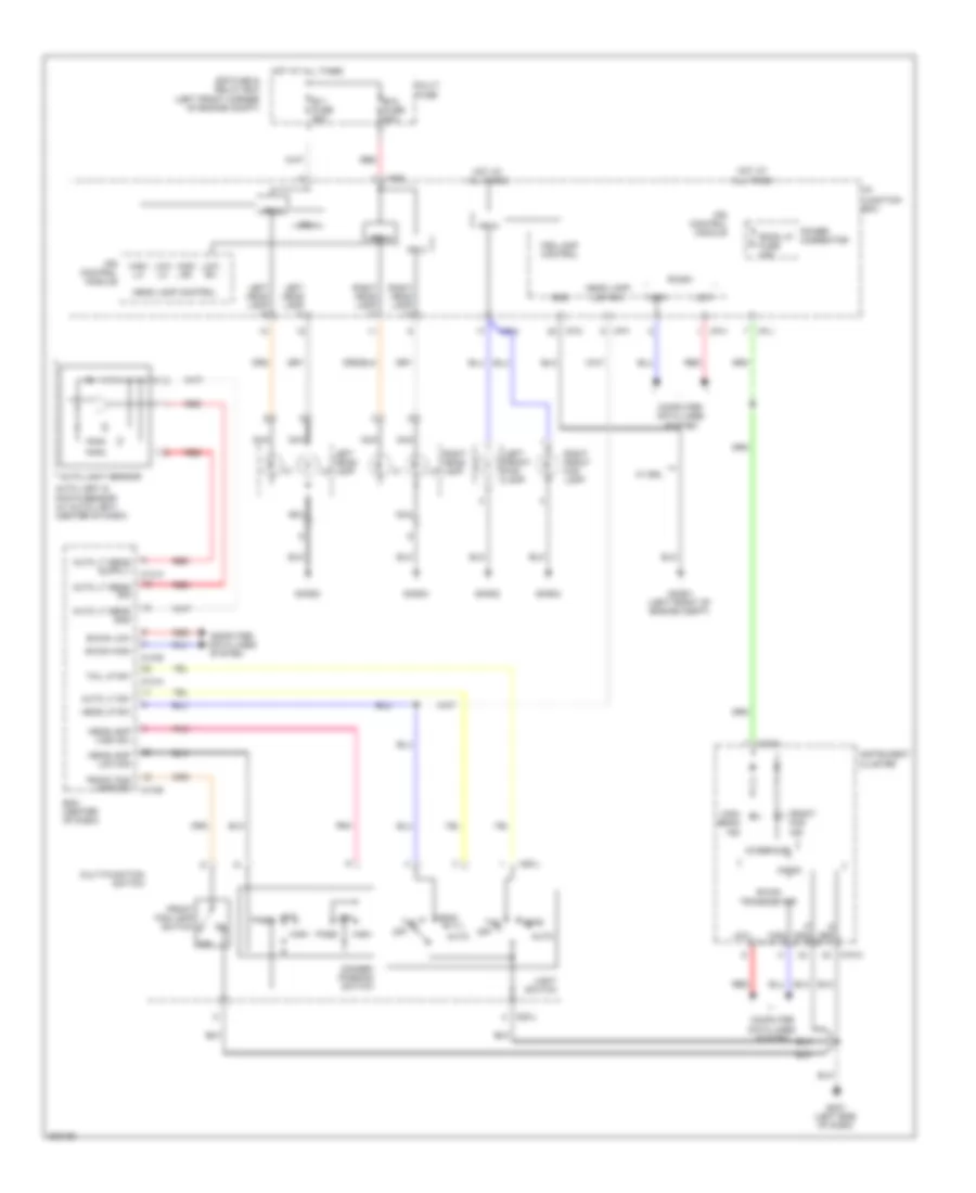Headlights Wiring Diagram for Hyundai Tucson GL 2013