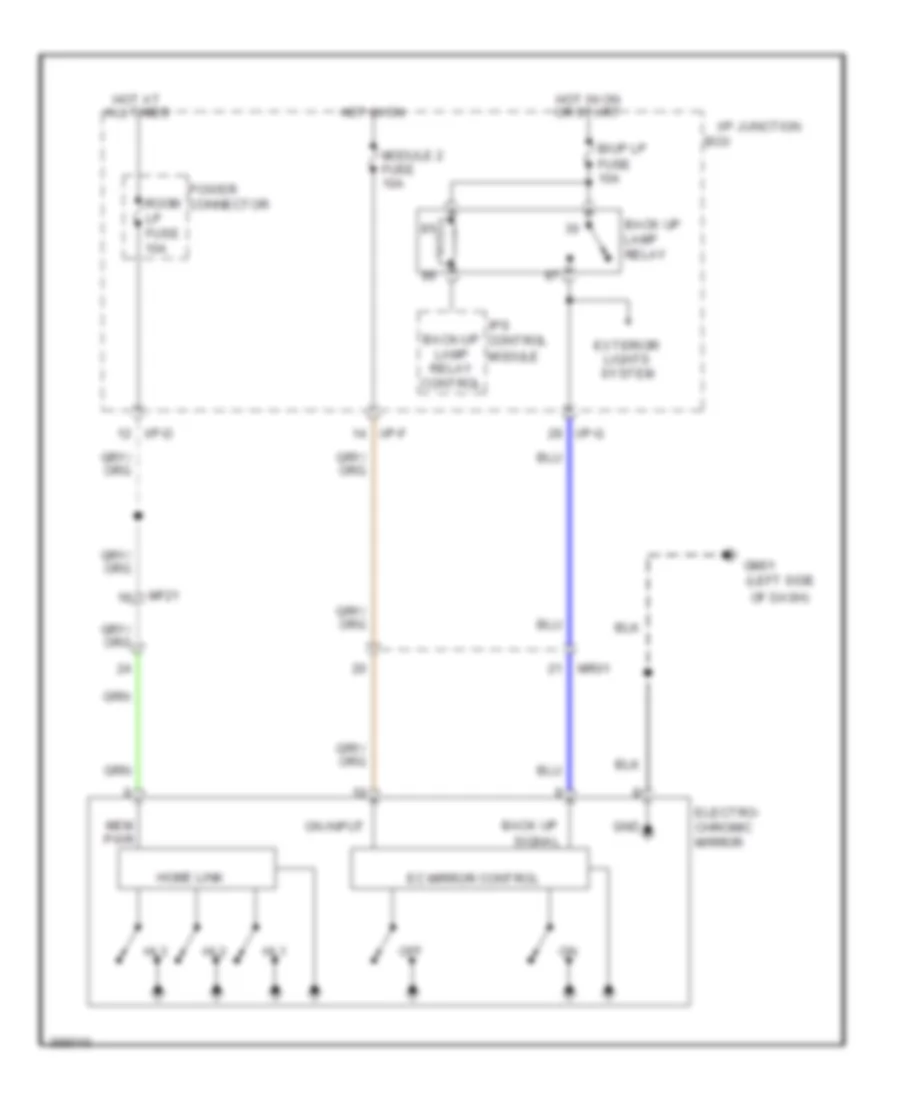 Electrochromic Mirror Wiring Diagram, with Home Link for Hyundai Tucson GL 2013
