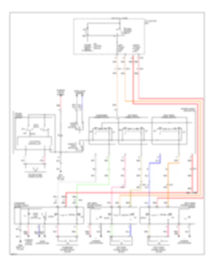 Power Windows Wiring Diagram, without Safety Power Windows for Hyundai Tucson GL 2013