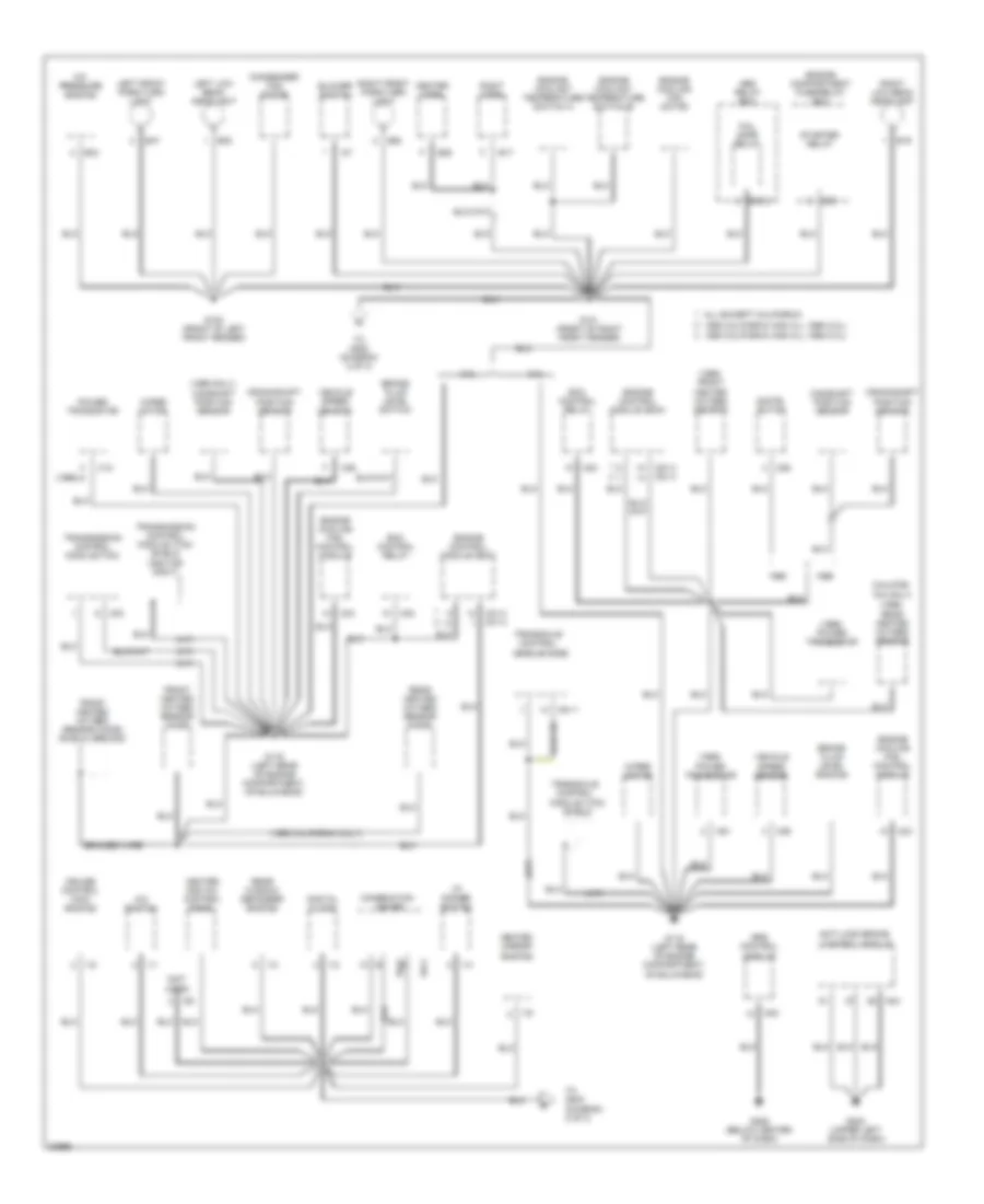 Ground Distribution Wiring Diagram 1 of 3 for Hyundai Sonata GLS 1996