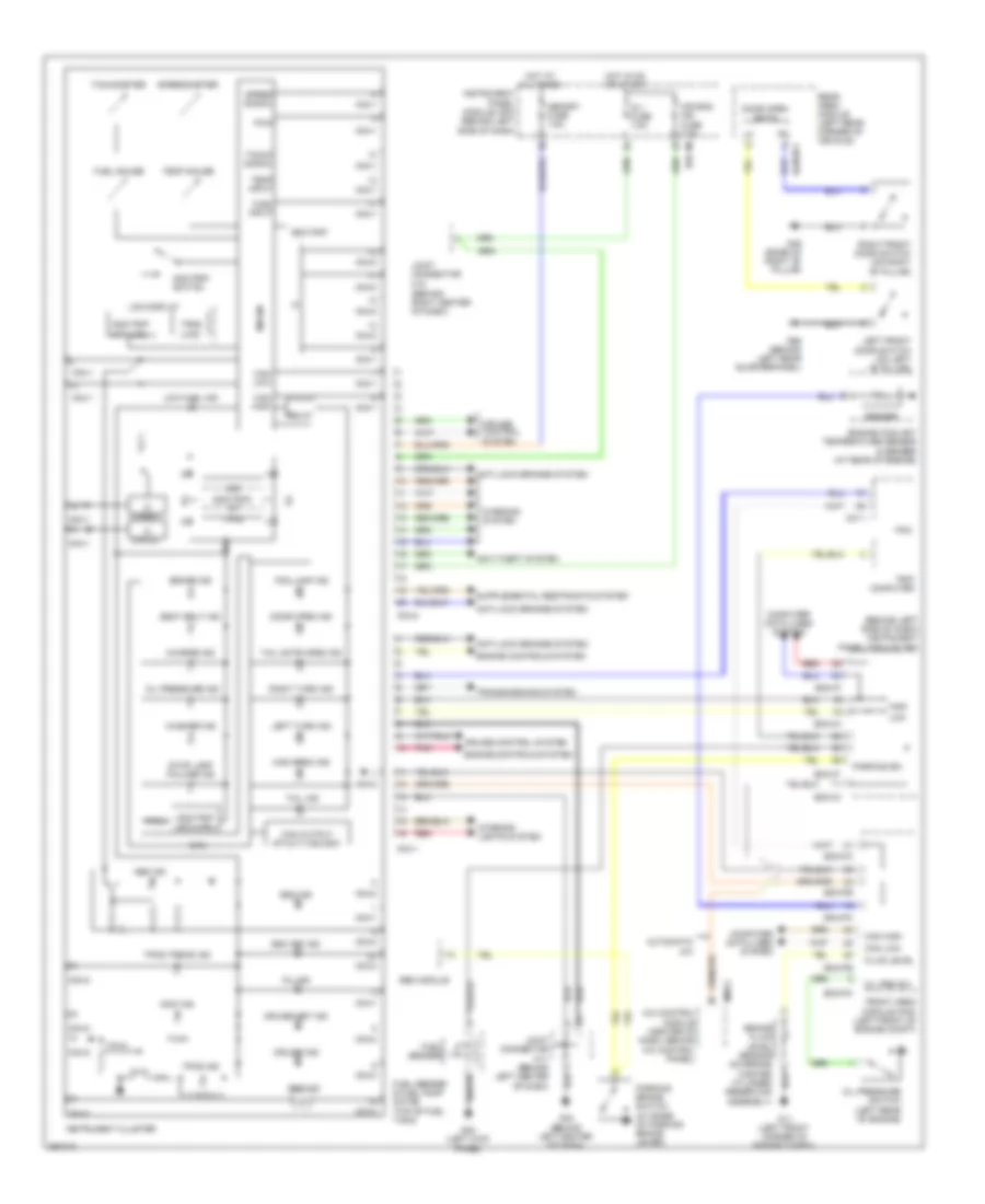 Instrument Cluster Wiring Diagram with Super Vision for Hyundai Entourage Limited 2008