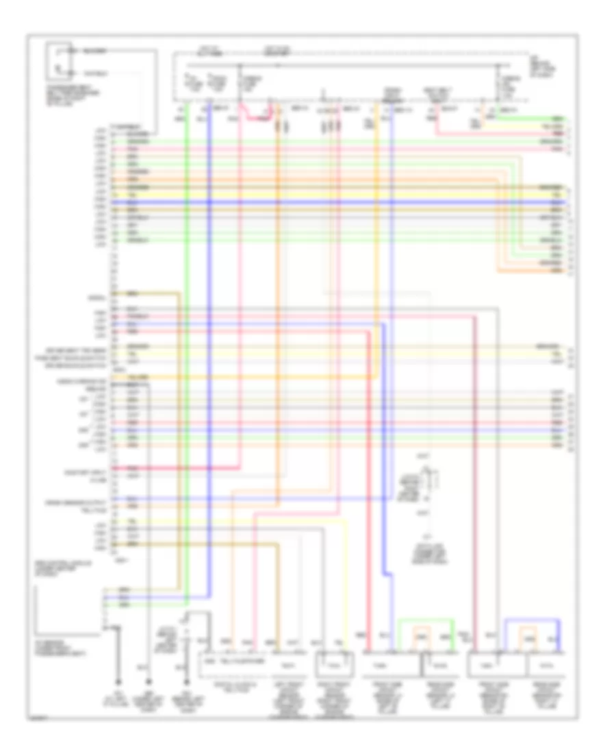 Supplemental Restraints Wiring Diagram 1 of 2 for Hyundai Entourage Limited 2008