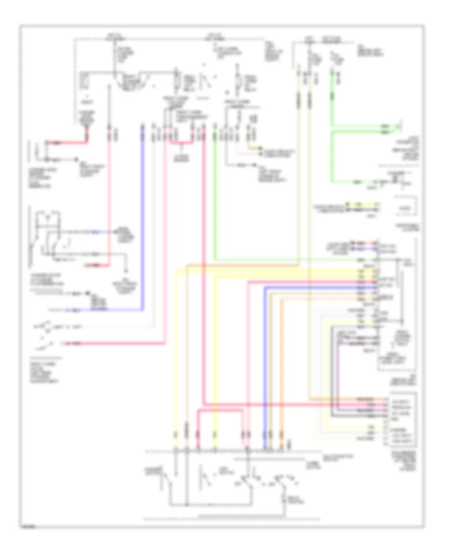 Front Wiper Washer Wiring Diagram for Hyundai Entourage Limited 2008