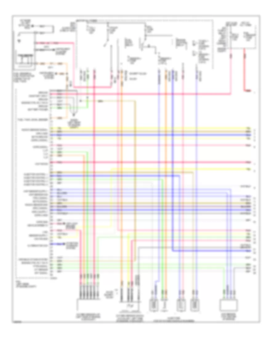 2.4L, Engine Performance Wiring Diagram (1 of 5) for Hyundai Tucson GLS 2013