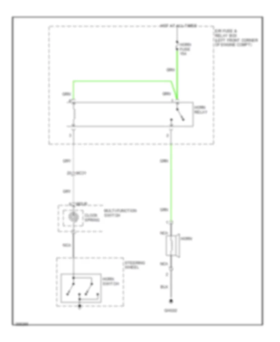 Horn Wiring Diagram for Hyundai Tucson GLS 2013