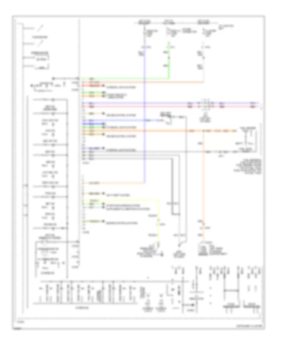 Instrument Cluster Wiring Diagram (1 of 2) for Hyundai Tucson GLS 2013