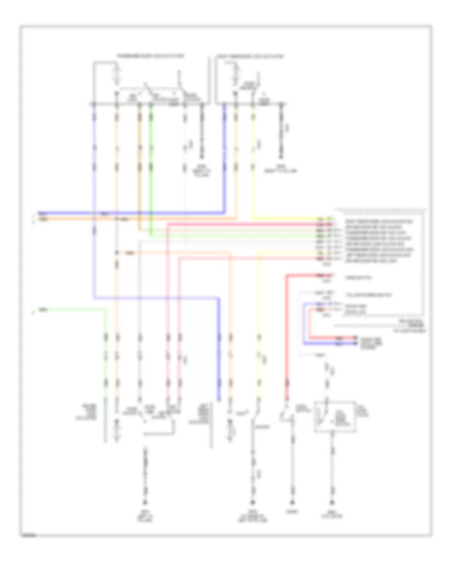 Power Door Locks Wiring Diagram 2 of 2 for Hyundai Tucson GLS 2013