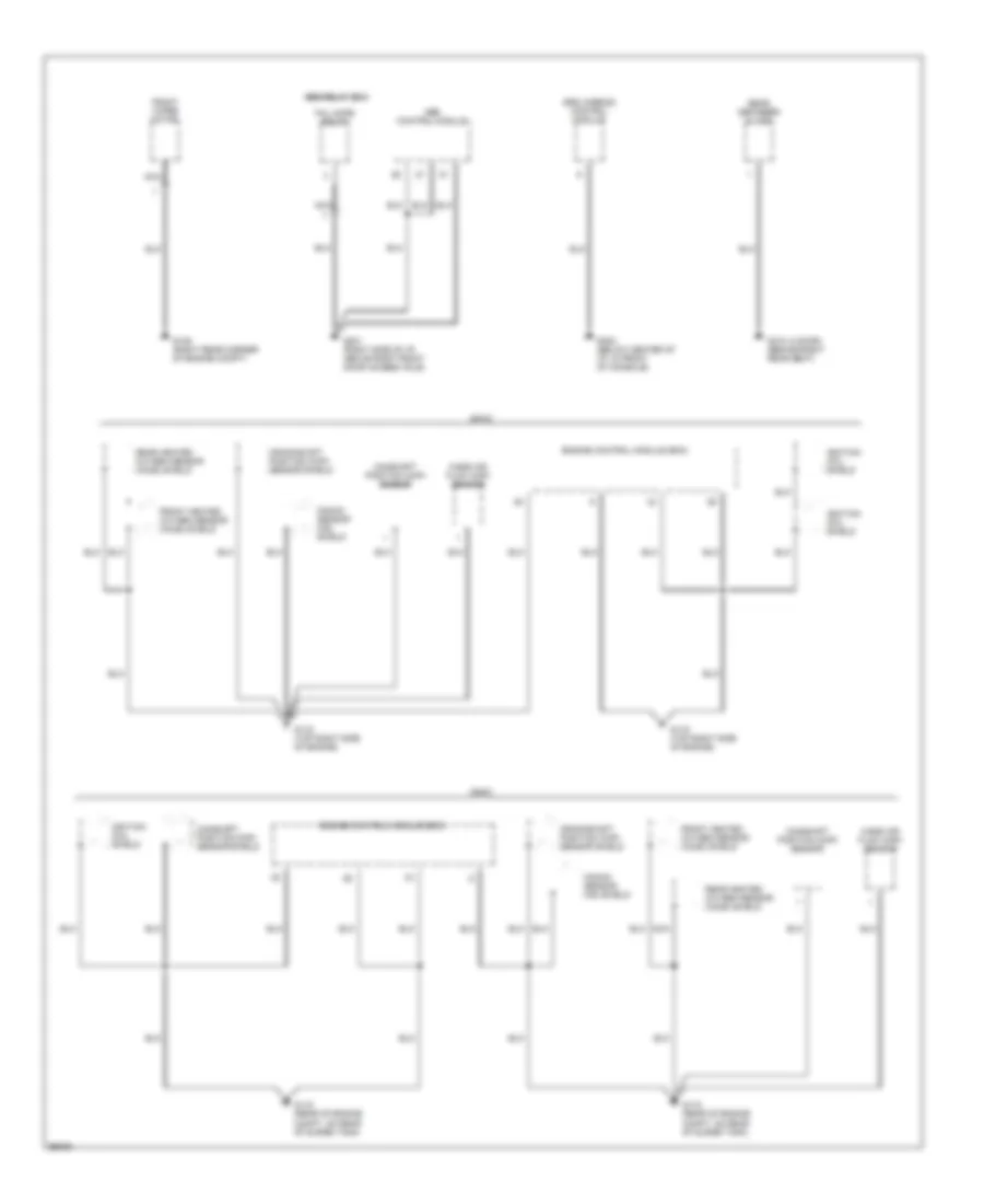 Ground Distribution Wiring Diagram (3 of 3) for Hyundai Accent GL 1997