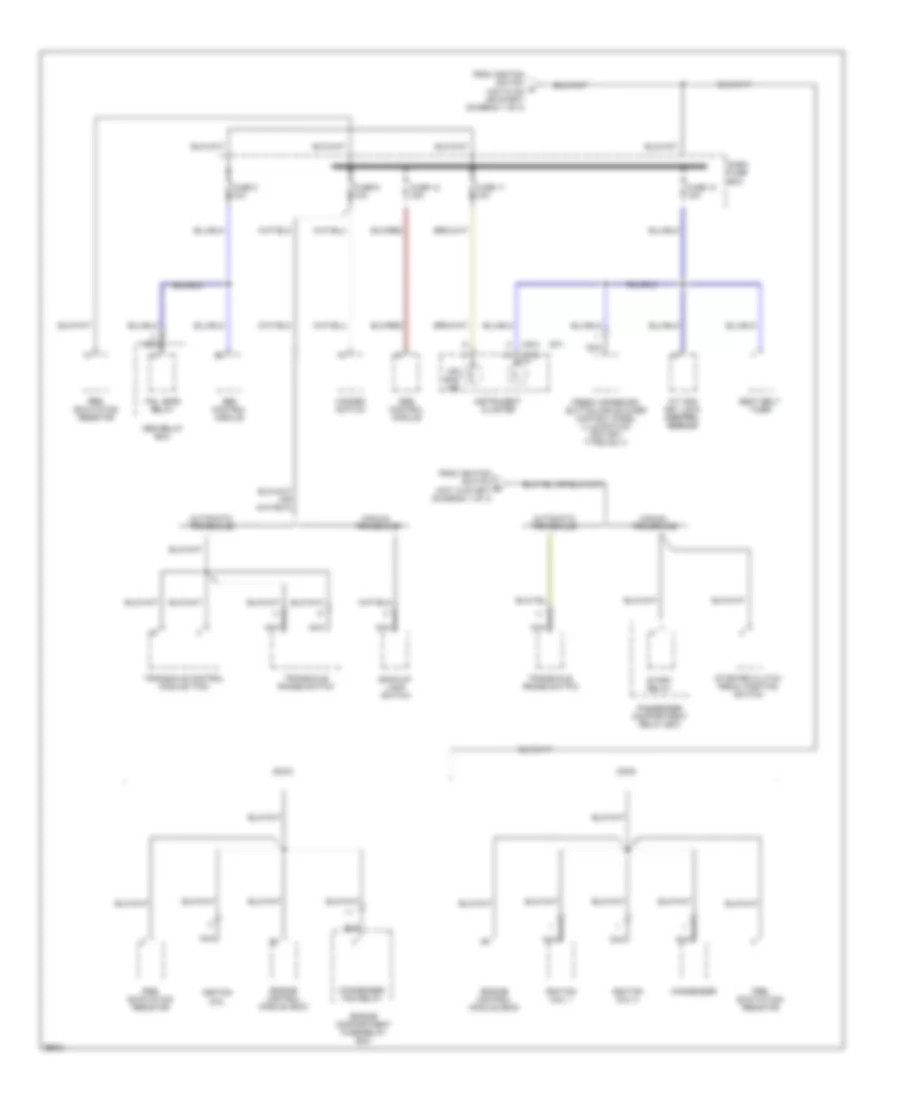 Power Distribution Wiring Diagram (3 of 4) for Hyundai Accent GL 1997
