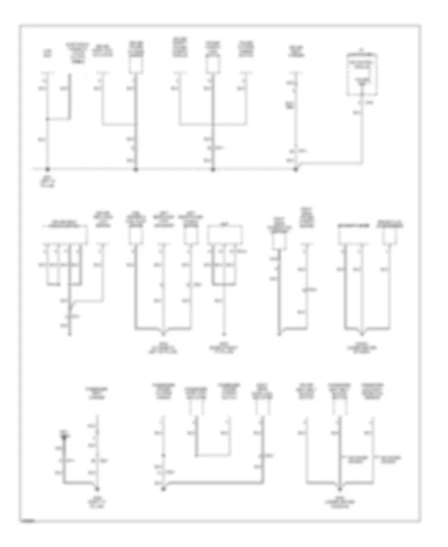 Ground Distribution Wiring Diagram (3 of 4) for Hyundai Tucson Limited 2013