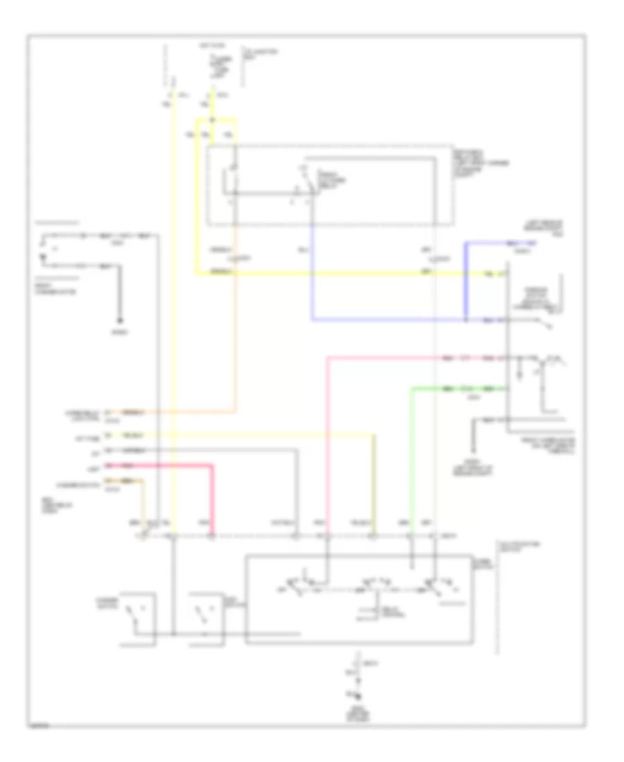 Электросхема передних стеклоочистителей дворников и омывателя лобового стекла для Hyundai Tucson Limited 2013