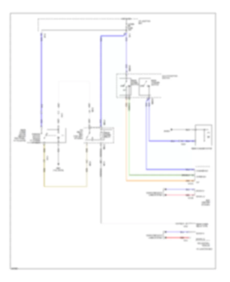 Rear Wiper Washer Wiring Diagram for Hyundai Tucson Limited 2013